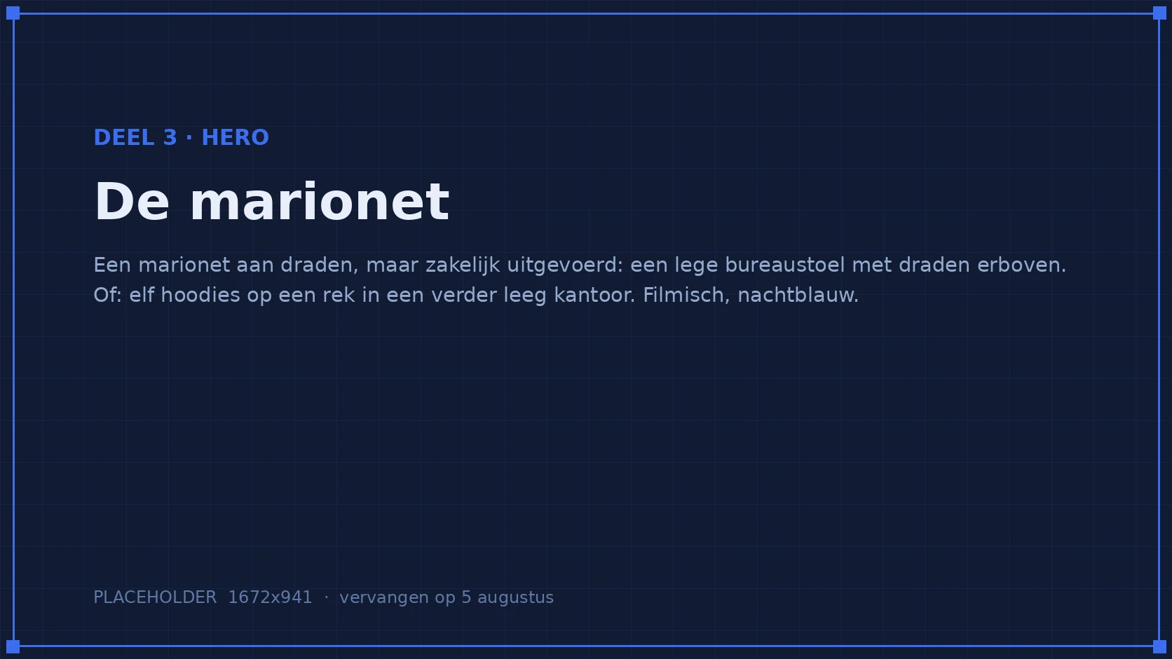 De marionet, het jacht en de rekening