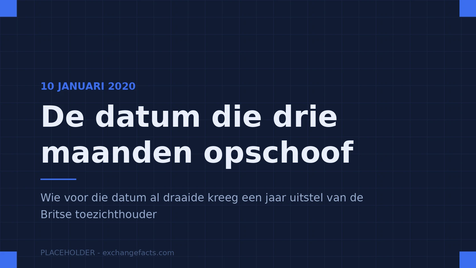 Wie vr die datum al draaide, kreeg een jaar uitstel. Wie erna begon, niet.